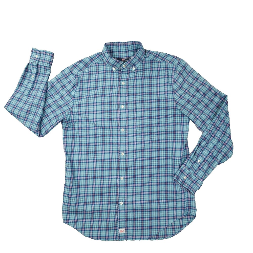 Vineyard Vines Performance Classic Fit Murray Shirt Men's Medium Button Up Blue
